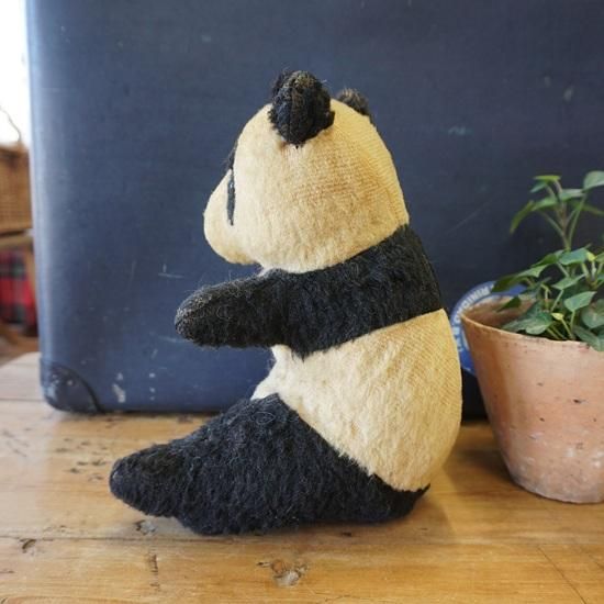 イギリス ヴィンテージ ぬいぐるみ テディベア お座りスタイルのパンダ