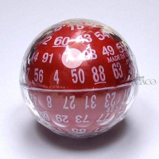 【極稀少】GAMESCIENCE 100面ダイス D100 赤 クトゥルフ 100面ダイス レッド＆ホワイト - クトゥルフ神話TRPGサイコロの