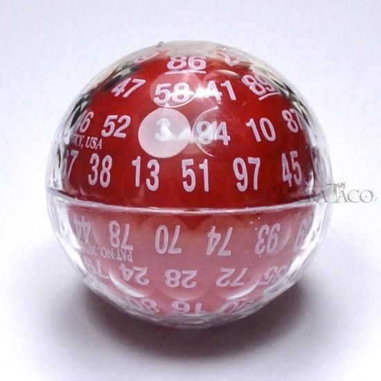 【極稀少】GAMESCIENCE 100面ダイス D100 赤 クトゥルフ 100面ダイス レッド＆ホワイト - クトゥルフ神話TRPGサイコロの