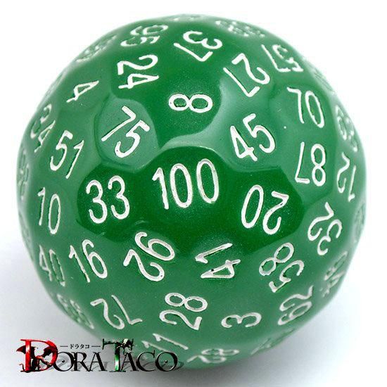 100面ダイス単品【グリーン】 - クトゥルフ神話TRPGサイコロの