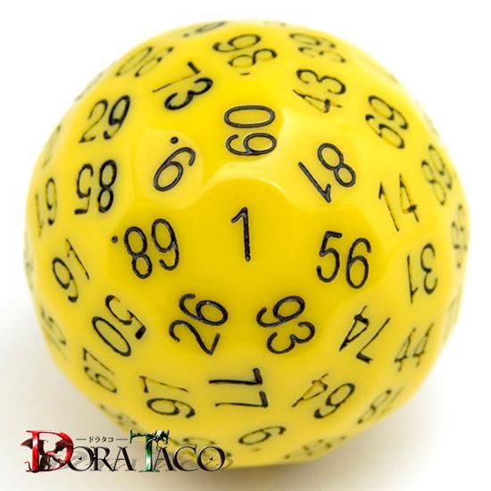 100面ダイス単品【イエロー】 - クトゥルフ神話TRPGサイコロの