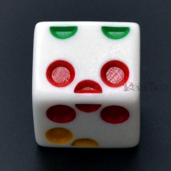 7面ダイス単品【ホワイト】 - クトゥルフ神話TRPGサイコロのドラタコ