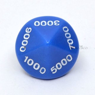0000〜9000の10面サイコロ単品 ブルー