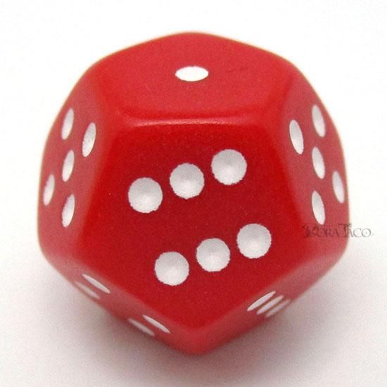 12面体6面ダイス【レッド】サイコロ - クトゥルフ神話TRPGサイコロの