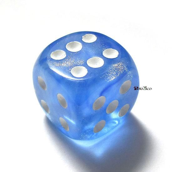 黄道十二星座ダイス【おひつじ座-幻青】6面サイコロ単品（牡羊座