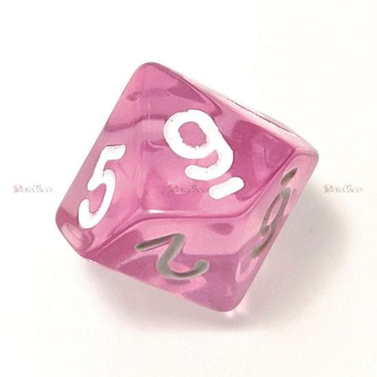 単品◇透明【ピンク】10面サイコロ(ダイス) - クトゥルフ神話TRPG