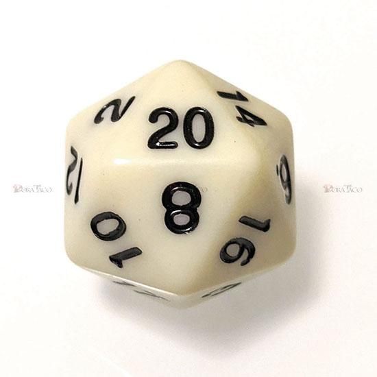 単品◇不透明【ベージュ】20面サイコロ(ダイス) - クトゥルフ神話TRPG