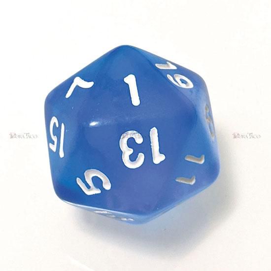単品◇透明【青】20面サイコロ(ダイス) - クトゥルフ神話TRPGサイコロ