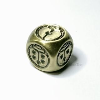 30mm 6面サイコロ（ボルテックス／レッド＆イエロー） チェ