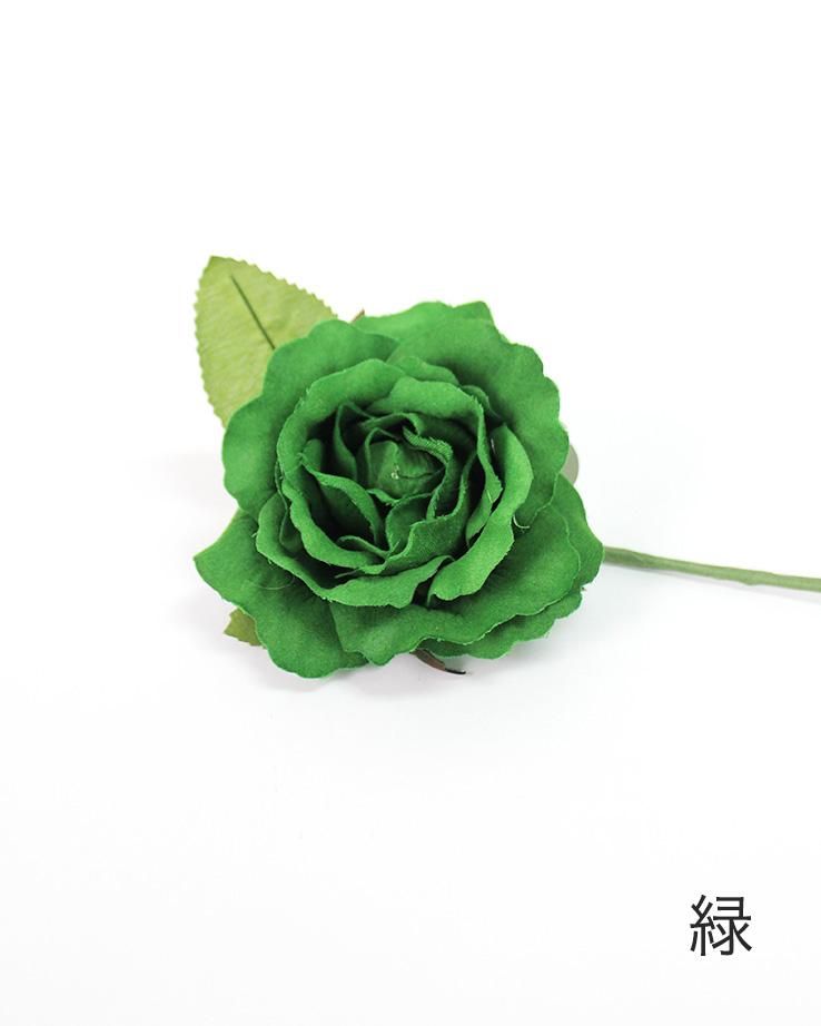 フラメンコ衣裳　ホワイト・グリーン花柄 再入荷】〈全13色〉h_a-54726 花の直径 約9cm 【レターパック