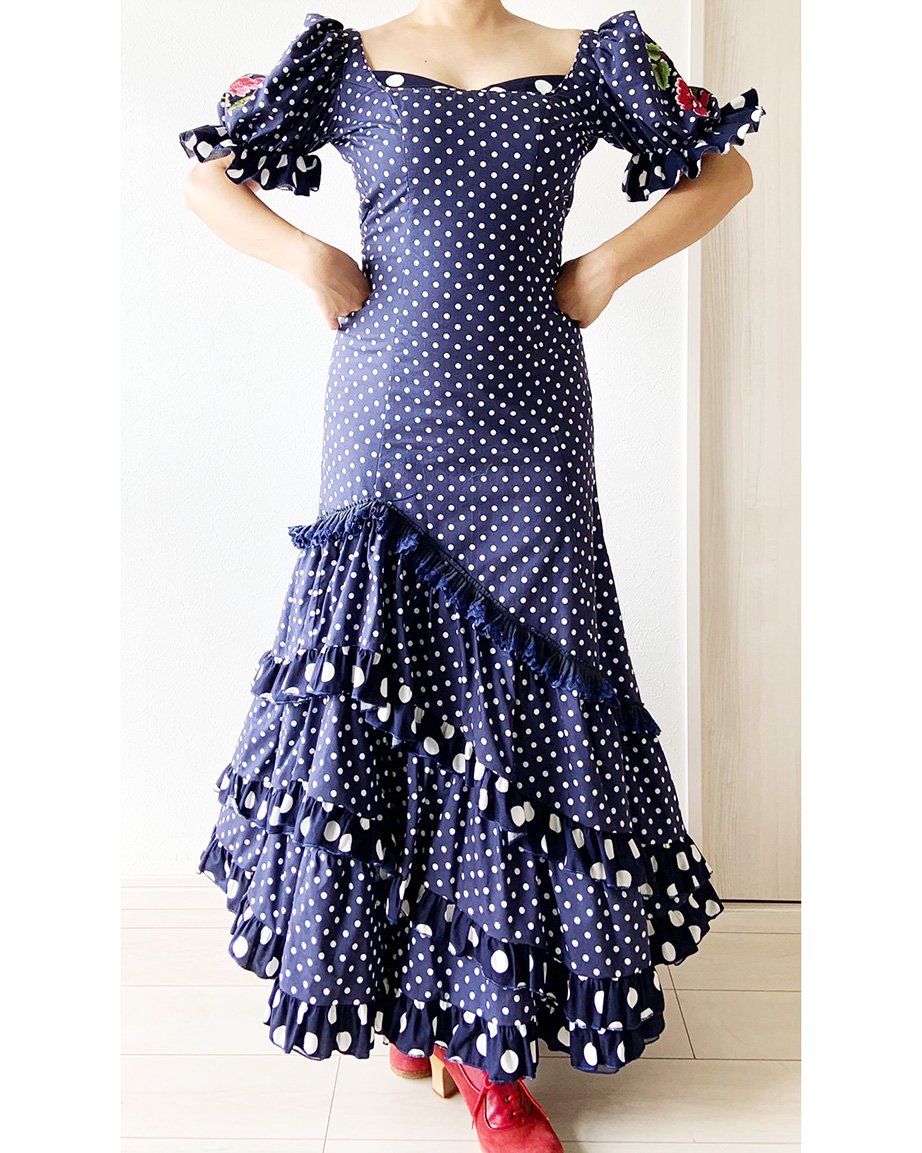 お値下げ 美品 フラメンコ ツーピースドレス身長…162