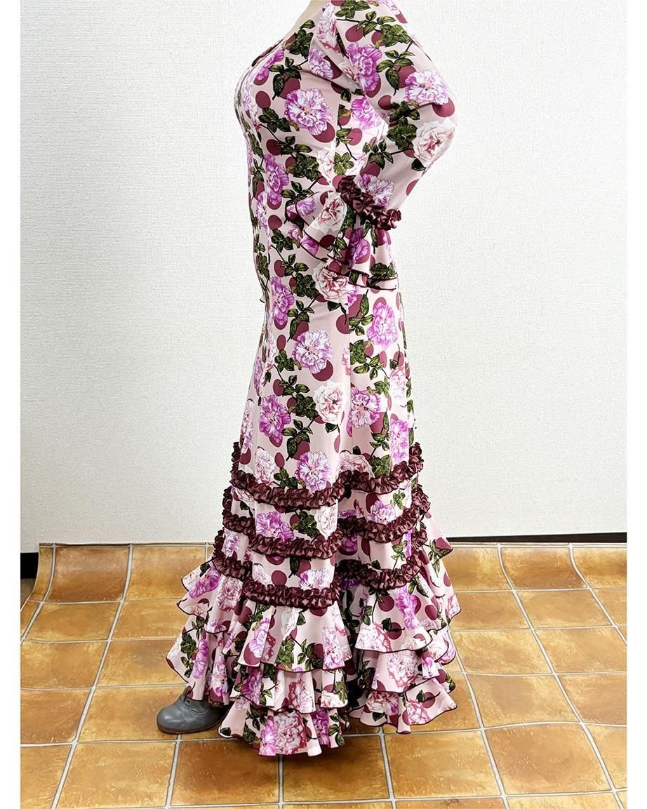 ☆超美品☆フラメンコ　衣装　セビジャーナス　40サイズ Clavel-クラベル ワンピース〈オーダーモデル／LÓPEZ DE SANTOS