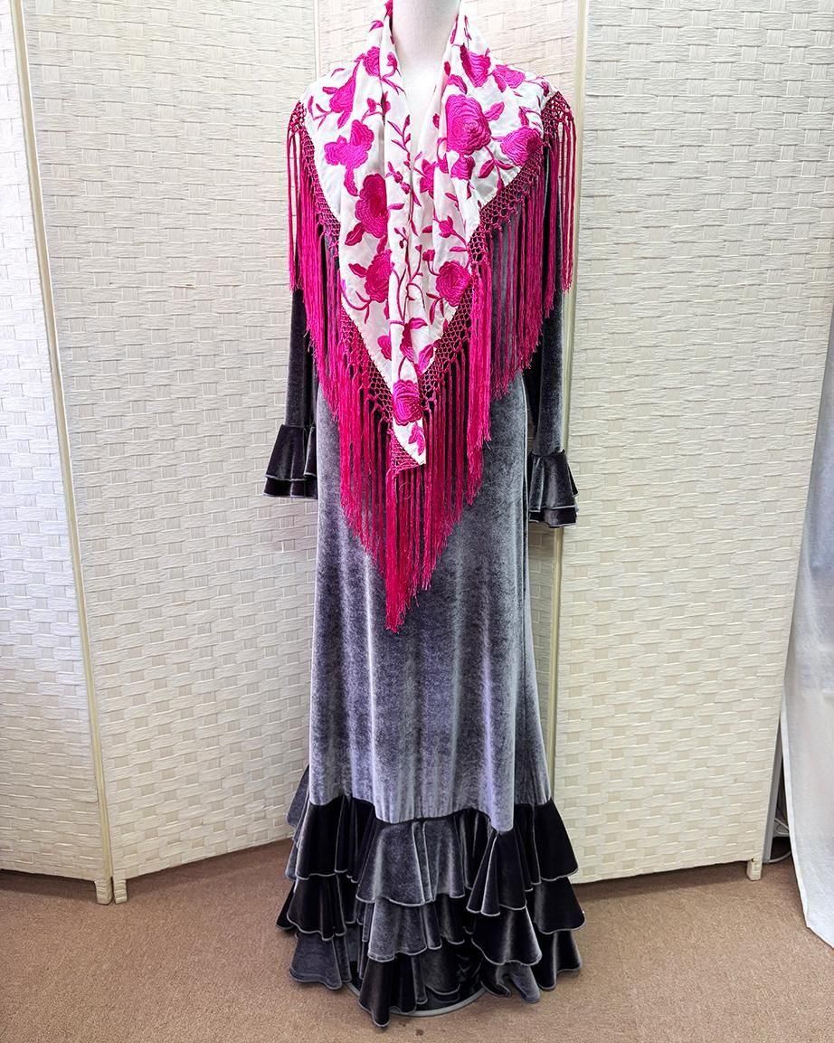 hpc342シージョ アイボリー×ローズピンク刺しゅう - フラメンコ