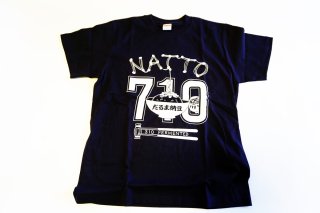 だるま納豆オリジナルTシャツ　ネイビー　S