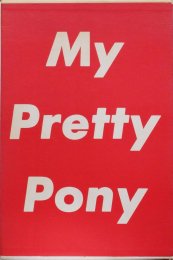 ƥ󡦥, СХ顦롼 Stephen King, Barbara Kruger / My Pretty Pony