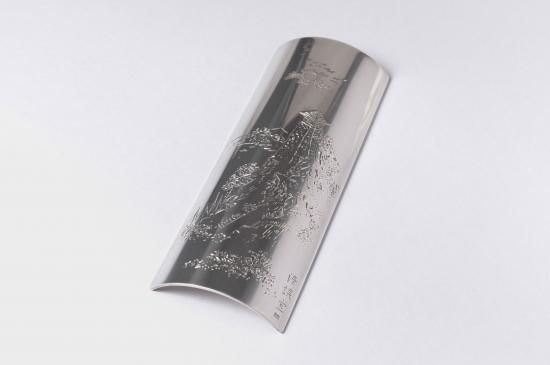 純銀 茶托 2個 純銀茶合 北斎図刻（山寺） - 清課堂オンラインストア