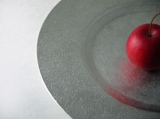 イリス　錫満月皿 陶悦窯 菊4.5寸皿 晶渕金