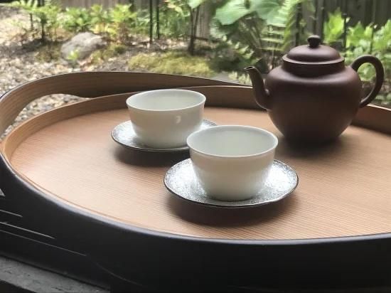 中国美術 錫製茶托 5客セット 中国美術 錫製茶托 5客セット 中国美術 錫製茶托 5客セット