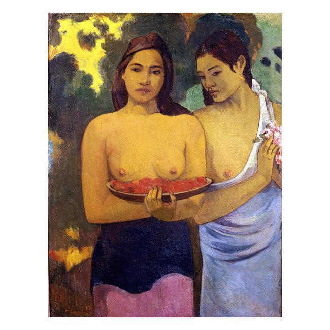 ポール・ゴーギャン「二人のタヒチの女(赤い花と乳房)」 ３号～100号
