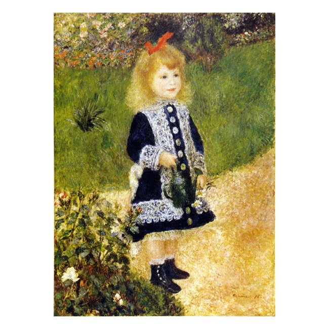 ルノアール 野の花を持つ少女 ポスター 名画 印象派 - 美術品