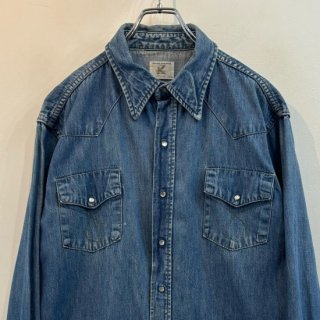<img class='new_mark_img1' src='https://img.shop-pro.jp/img/new/icons1.gif' style='border:none;display:inline;margin:0px;padding:0px;width:auto;' />1970s  BIGMAC  denim western l/s shirts . size about large .