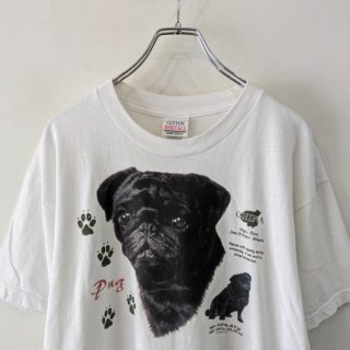 <img class='new_mark_img1' src='https://img.shop-pro.jp/img/new/icons1.gif' style='border:none;display:inline;margin:0px;padding:0px;width:auto;' />old  Pug  printed t-shirts . size large .