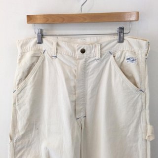 <img class='new_mark_img1' src='https://img.shop-pro.jp/img/new/icons1.gif' style='border:none;display:inline;margin:0px;padding:0px;width:auto;' />1950s  HERCULES  white cotton twill painter pants . made in usa . size 34 x 32 .