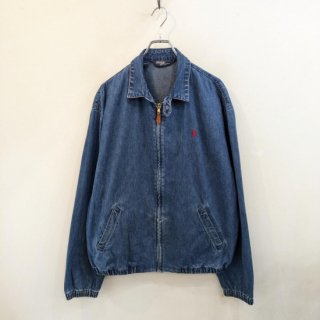 <img class='new_mark_img1' src='https://img.shop-pro.jp/img/new/icons1.gif' style='border:none;display:inline;margin:0px;padding:0px;width:auto;' />1990s  Polo Ralph Lauren  denim zip up blouson . made in usa . size large .