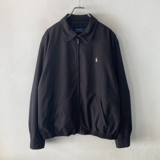 <img class='new_mark_img1' src='https://img.shop-pro.jp/img/new/icons1.gif' style='border:none;display:inline;margin:0px;padding:0px;width:auto;' />ڡ Polo Ralph Lauren  black polyester zip up blouson . size xlarge .
