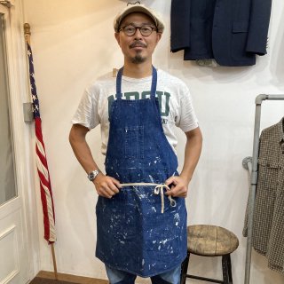 <img class='new_mark_img1' src='https://img.shop-pro.jp/img/new/icons1.gif' style='border:none;display:inline;margin:0px;padding:0px;width:auto;' />1950s  paint splatter denim apron ɡ