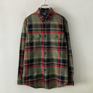 <img class='new_mark_img1' src='https://img.shop-pro.jp/img/new/icons1.gif' style='border:none;display:inline;margin:0px;padding:0px;width:auto;' />ڡ Polo Ralph Lauren / WHITFIELD  cotton flannel shirts . size large .