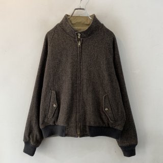 <img class='new_mark_img1' src='https://img.shop-pro.jp/img/new/icons1.gif' style='border:none;display:inline;margin:0px;padding:0px;width:auto;' />1980s  LANDS END  reversible wool tweed  cotton zip up blouson . made in usa . size xlarge .