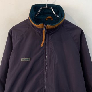 <img class='new_mark_img1' src='https://img.shop-pro.jp/img/new/icons1.gif' style='border:none;display:inline;margin:0px;padding:0px;width:auto;' />1980s  Columbia  nylon  fleece warm up jacket . size large .