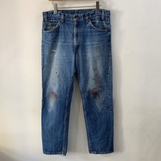 <img class='new_mark_img1' src='https://img.shop-pro.jp/img/new/icons1.gif' style='border:none;display:inline;margin:0px;padding:0px;width:auto;' />1980s  Levis 505  paint splatter denim pants . made in usa . size 35  30 .