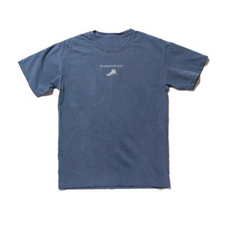 Garment dyed logo T-shirt / NAVY