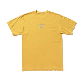 Garment dyed logo T-shirt / MUSTARD
