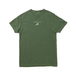 Garment dyed logo T-shirt / GREEN