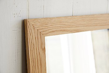 木枠の鏡 オーク材 H630×W530×D25mm