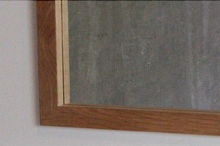 木枠の鏡 オーク材650×500 木枠幅30mm