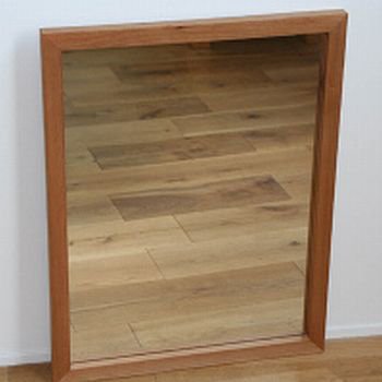 木枠の鏡 ブラックチェリー材650×500 木枠幅30mm