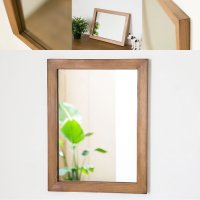 木枠の鏡 パイン材400×300 木枠幅30ミリサイズ