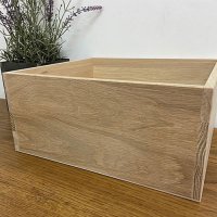 オークのシンプルな木箱 Mサイズ (H150×W330×D300mmサイズ)