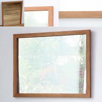 壁掛け 鏡 洗面 鏡 木枠 ミラー Mサイズ | 洗面台などに最適 木枠の 