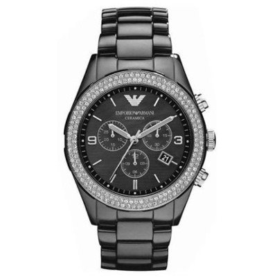 エンポリオアルマーニ腕時計/メンズ/AR1455/ブラックダイアル/ブラックセラミックベルト - 【Armani-Side】