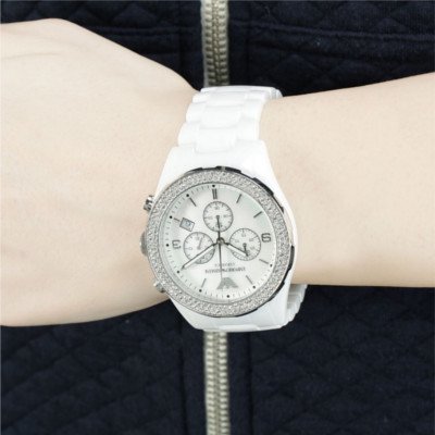 エンポリオアルマーニ腕時計/レディース/AR1456/ホワイトダイアル/ホワイトセラミックベルト/セラミカ - 【Armani-Side】