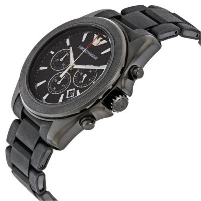 エンポリオアルマーニ腕時計/メンズ/AR6092/ブラックダイアル/シグマ/クロノグラフ/アップライトインデックス - 【Armani-Side】
