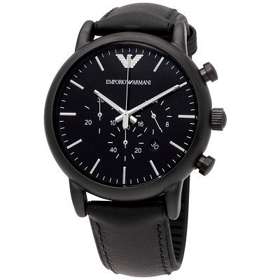エンポリオアルマーニ腕時計/メンズ/AR1970/ブラックダイアル/ルイージ/アップライトバーインデックス - 【Armani-Side】