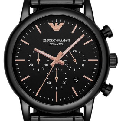 エンポリオアルマーニ腕時計/メンズ/AR1509/ブラックダイアル/セラミカ 