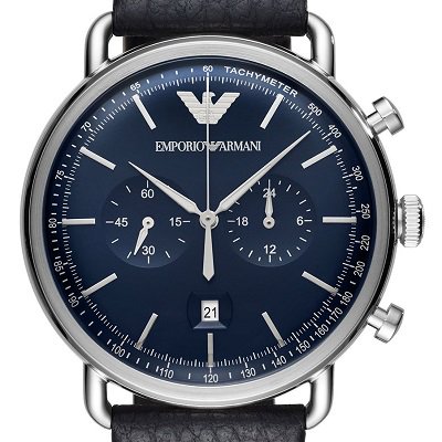 エンポリオアルマーニ腕時計/メンズ/AR11105/ブルーダイアル/クロノ 