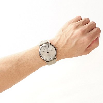 エンポリオアルマーニ腕時計/メンズ/AR11116/グレーダイアル/レザー 